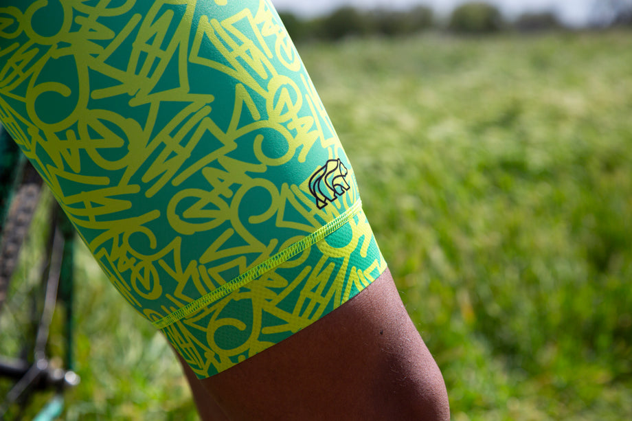 Squid x Eliel Bib Shorts - Green Hand Style