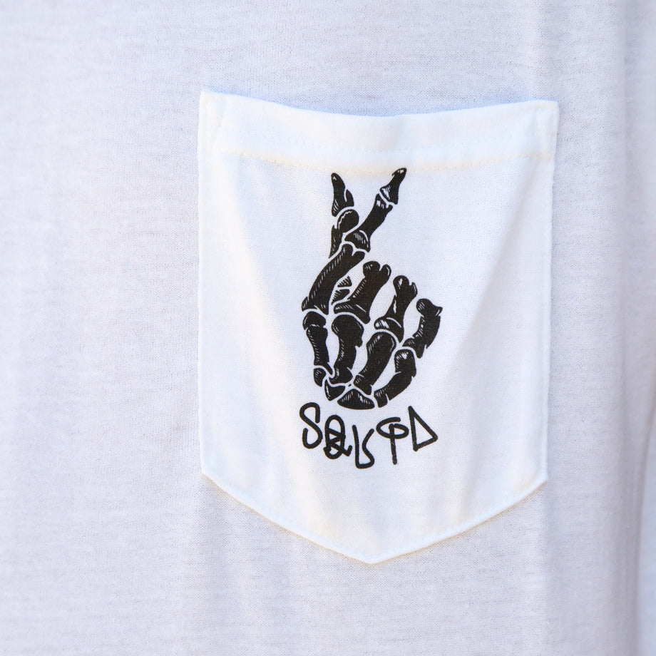 MAYBE DIE Pocket T-shirt - White