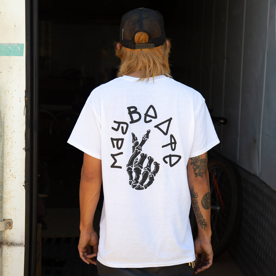 MAYBE DIE Pocket T-shirt - White