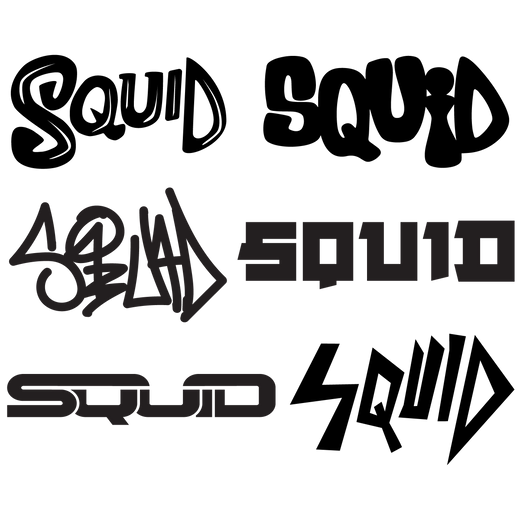 Squid Logo Vinyl Transfer Sticker
