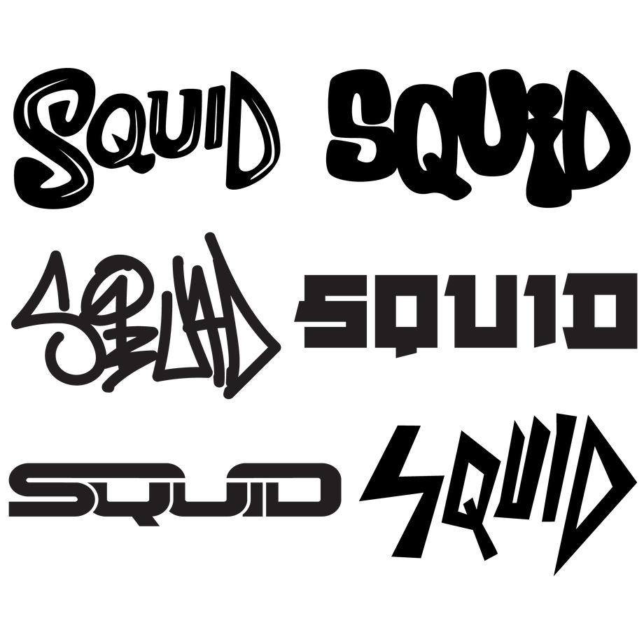 Squid Logo Vinyl Transfer Sticker