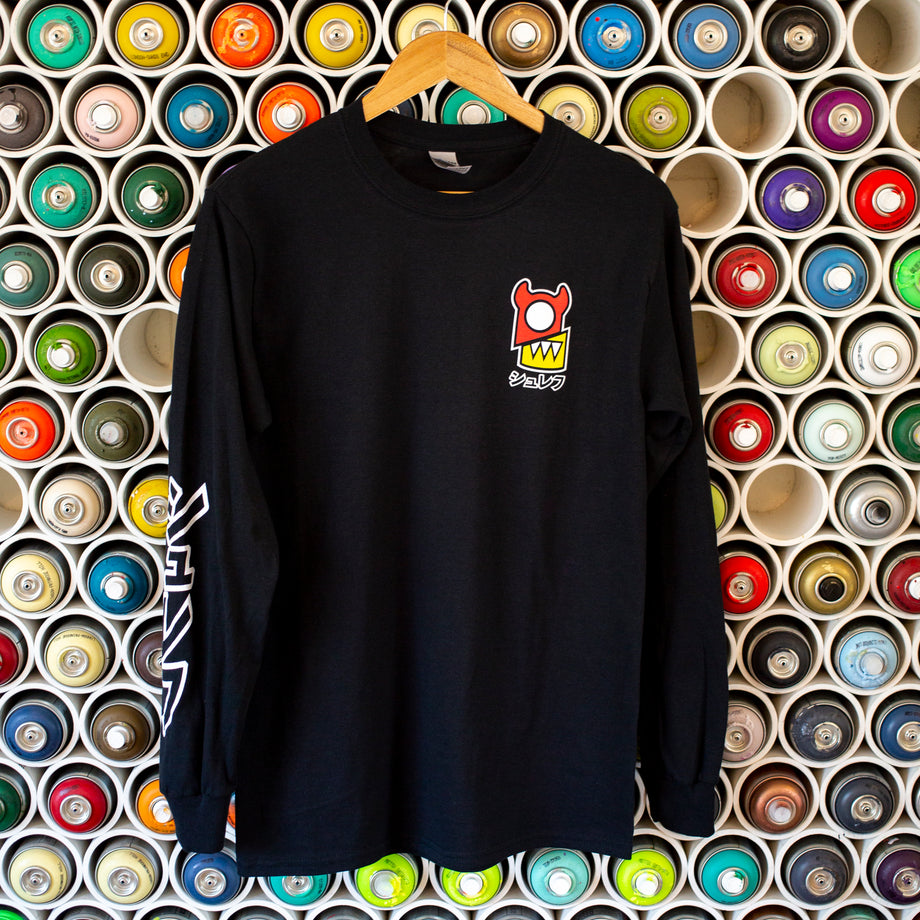 Split Chunz Long Sleeve Shirt - Black