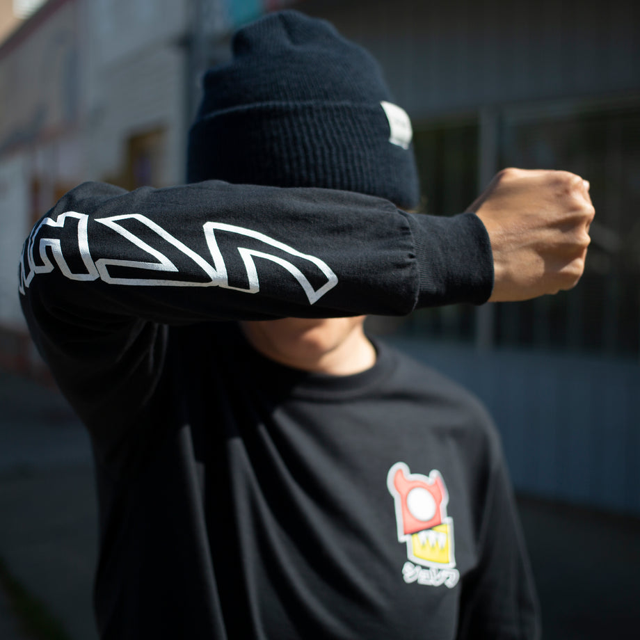 Split Chunz Long Sleeve Shirt - Black