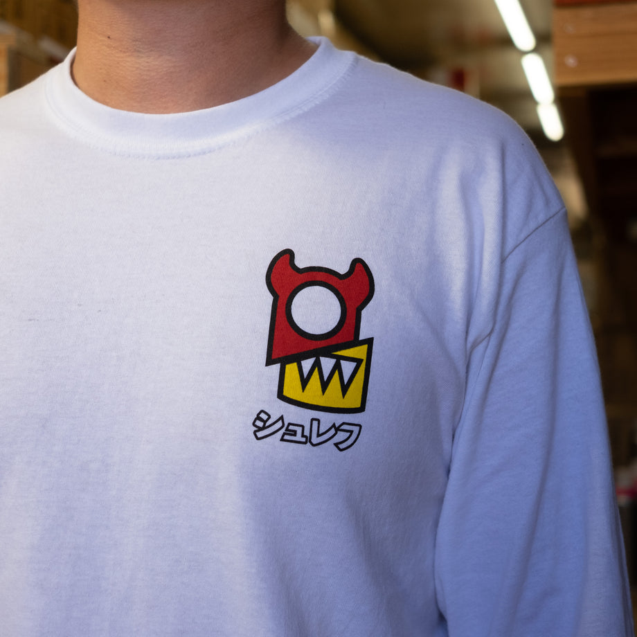 Split Chunz Long Sleeve Shirt - White