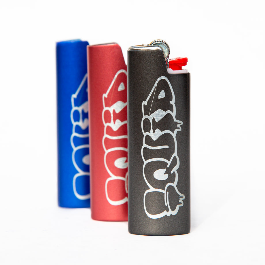 Engraved Squid Metal Lighter Case
